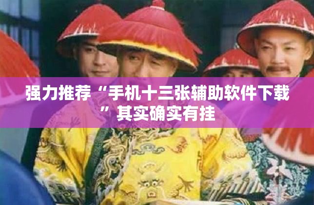 强力推荐“手机十三张辅助软件下载”其实确实有挂