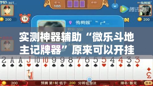实测神器辅助“微乐斗地主记牌器”原来可以开挂