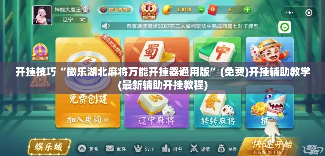 开挂技巧“微乐湖北麻将万能开挂器通用版”(免费)开挂辅助教学(最新辅助开挂教程)