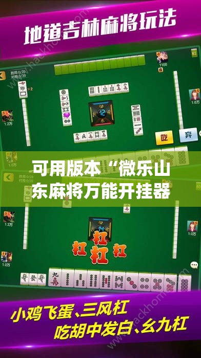 可用版本“微乐山东麻将万能开挂器	”开挂(透视)最新辅助详细