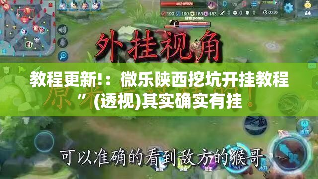 教程更新!：微乐陕西挖坑开挂教程”(透视)其实确实有挂
