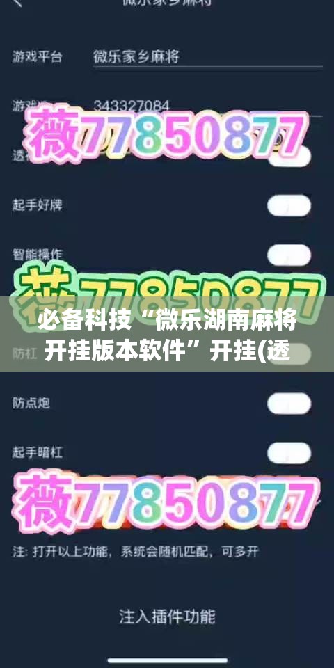 必备科技“微乐湖南麻将开挂版本软件”开挂(透视)辅助神器
