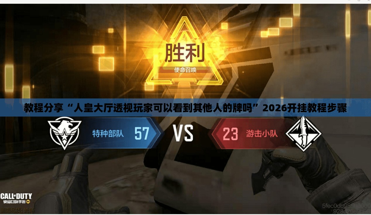 教程分享“人皇大厅透视玩家可以看到其他人的牌吗”2026开挂教程步骤