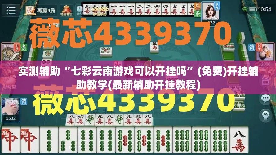 实测辅助“七彩云南游戏可以开挂吗	”(免费)开挂辅助教学(最新辅助开挂教程)