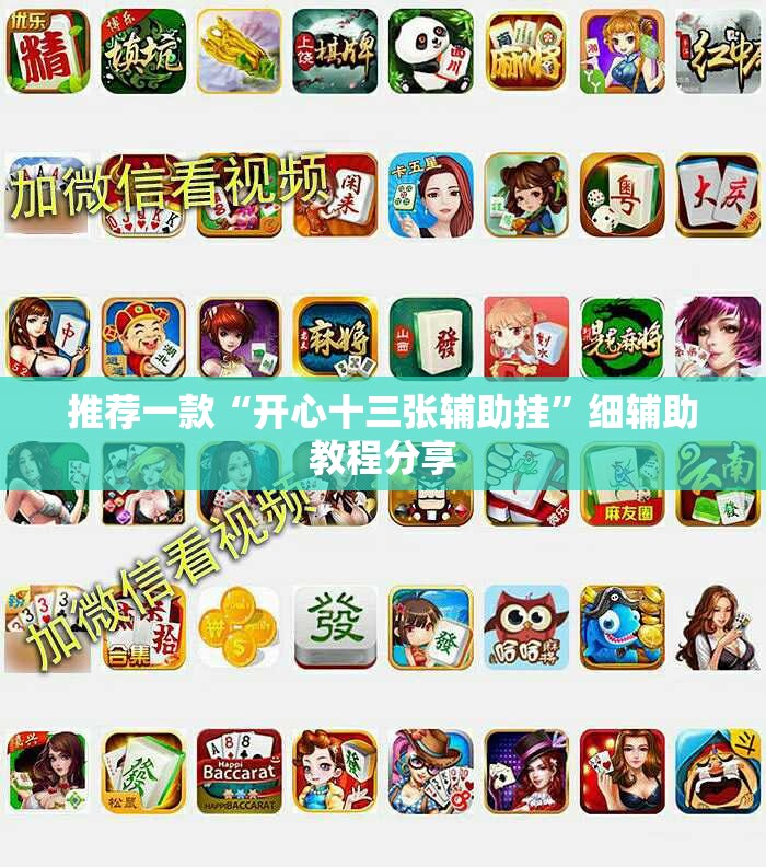 推荐一款“开心十三张辅助挂”细辅助教程分享