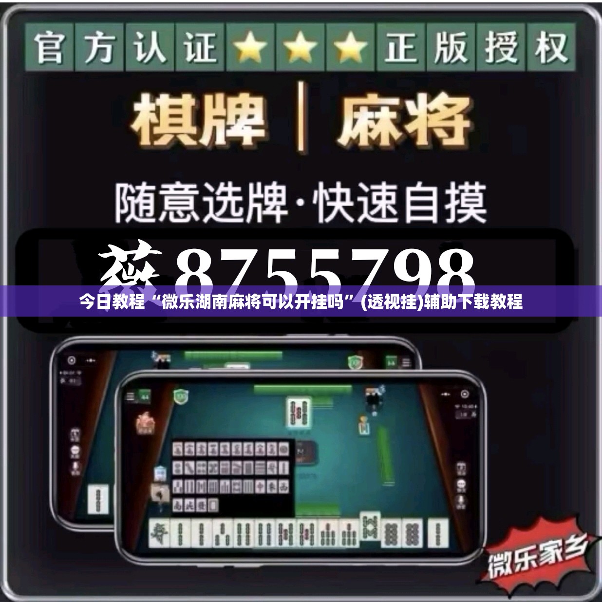今日教程“微乐湖南麻将可以开挂吗	”(透视挂)辅助下载教程