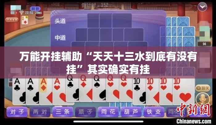万能开挂辅助“天天十三水到底有没有挂”其实确实有挂