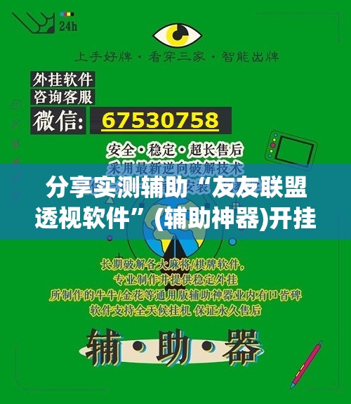 分享实测辅助“友友联盟透视软件”(辅助神器)开挂详细教程