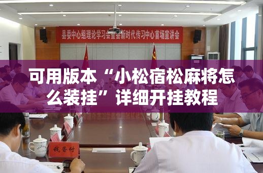 可用版本“小松宿松麻将怎么装挂”详细开挂教程