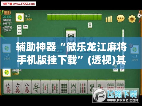 辅助神器“微乐龙江麻将手机版挂下载	”(透视)其实确实有挂
