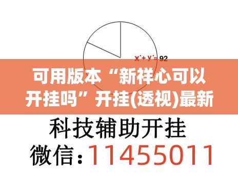 可用版本“新祥心可以开挂吗”开挂(透视)最新辅助详细