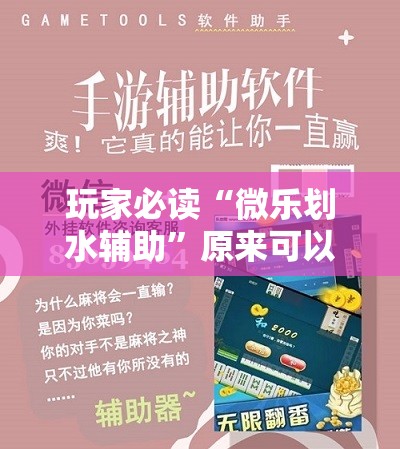 玩家必读“微乐划水辅助”原来可以开挂