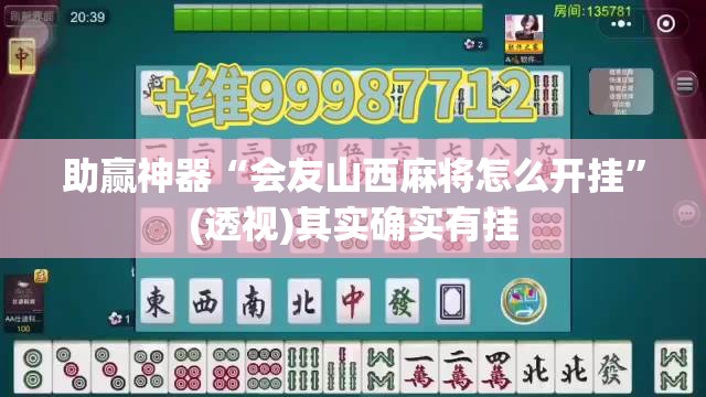 助赢神器“会友山西麻将怎么开挂”(透视)其实确实有挂