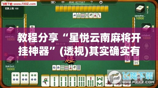 教程分享“星悦云南麻将开挂神器”(透视)其实确实有挂