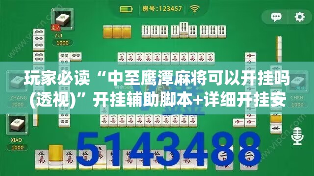 玩家必读“中至鹰潭麻将可以开挂吗(透视)”开挂辅助脚本+详细开挂安装教程