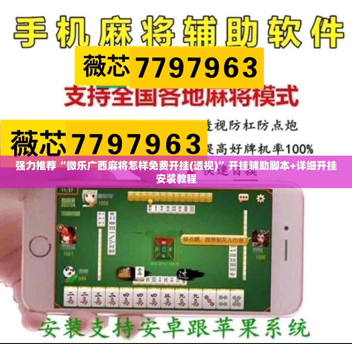强力推荐“微乐广西麻将怎样免费开挂(透视)”开挂辅助脚本+详细开挂安装教程