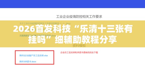 2026首发科技“乐清十三张有挂吗”细辅助教程分享