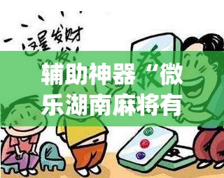 辅助神器“微乐湖南麻将有挂吗	”开挂(透视)辅助神器