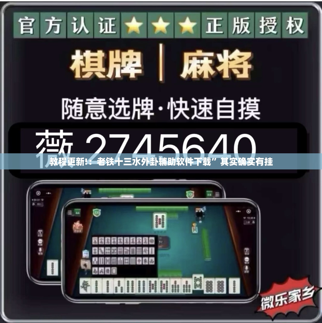教程更新!：老铁十三水外卦辅助软件下载”其实确实有挂