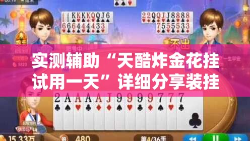实测辅助“天酷炸金花挂试用一天	”详细分享装挂步骤
