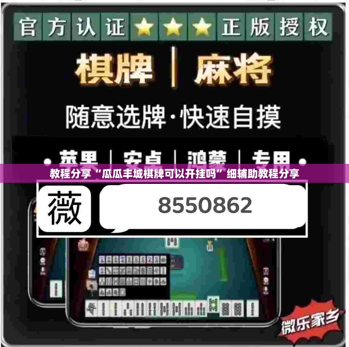 教程分享“瓜瓜丰城棋牌可以开挂吗	”细辅助教程分享