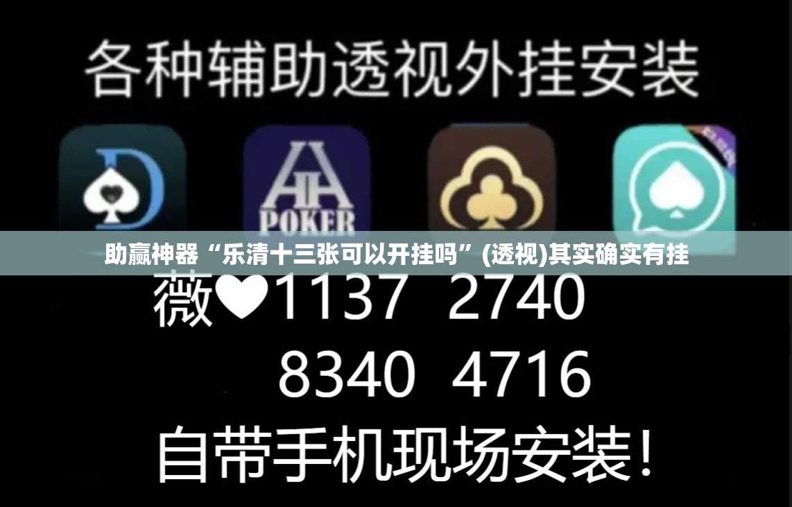 助赢神器“乐清十三张可以开挂吗”(透视)其实确实有挂