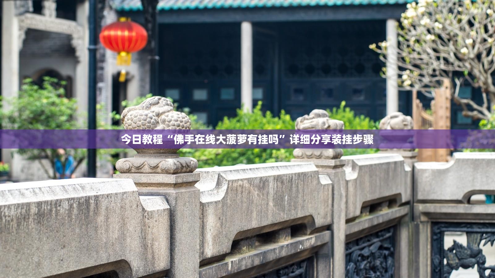 今日教程“佛手在线大菠萝有挂吗”详细分享装挂步骤