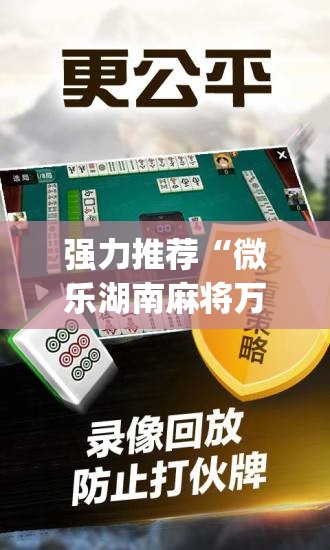强力推荐“微乐湖南麻将万能开挂神器”(免费)开挂辅助教学(最新辅助开挂教程)