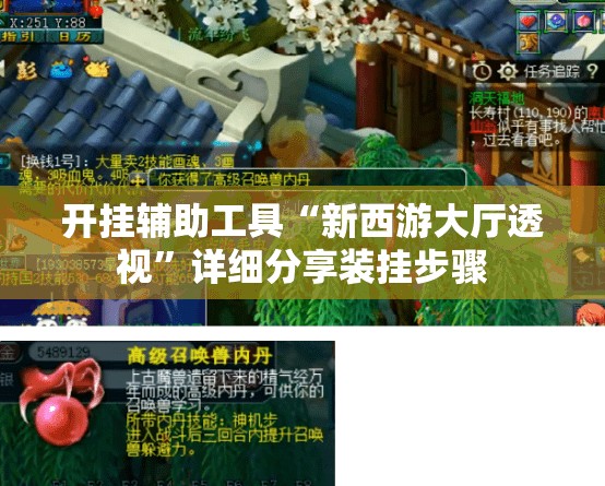 开挂辅助工具“新西游大厅透视”详细分享装挂步骤