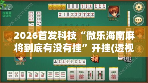 2026首发科技“微乐海南麻将到底有没有挂”开挂(透视)最新辅助详细