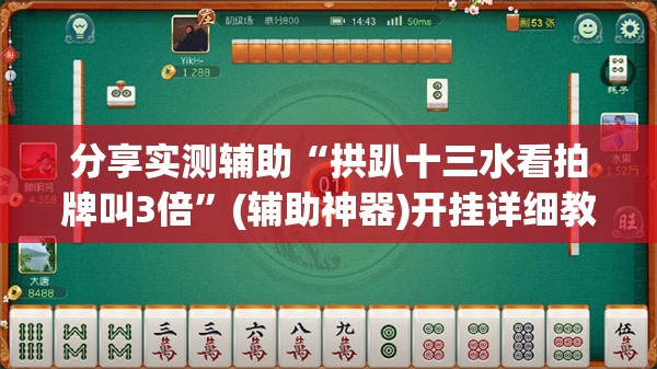分享实测辅助“拱趴十三水看拍牌叫3倍”(辅助神器)开挂详细教程