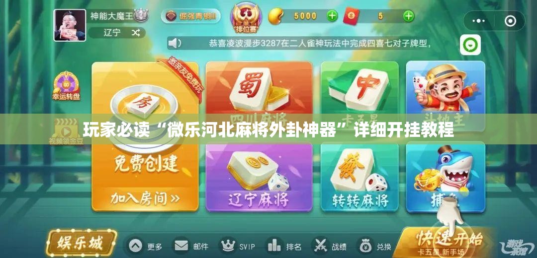 玩家必读“微乐河北麻将外卦神器”详细开挂教程