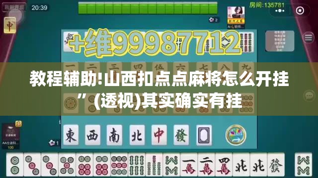 教程辅助!山西扣点点麻将怎么开挂”(透视)其实确实有挂