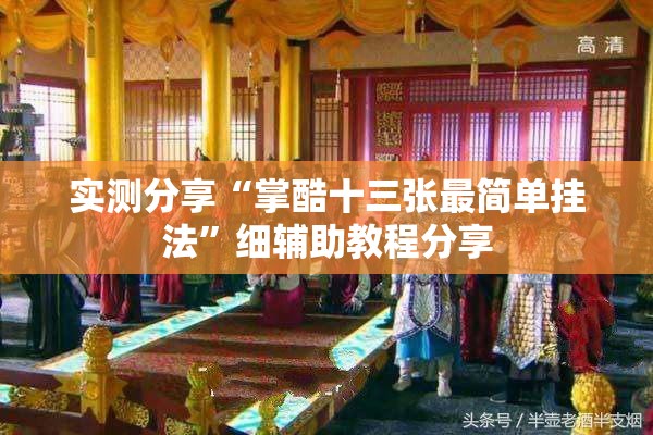实测分享“掌酷十三张最简单挂法	”细辅助教程分享