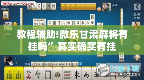 教程辅助!微乐甘肃麻将有挂吗	”其实确实有挂