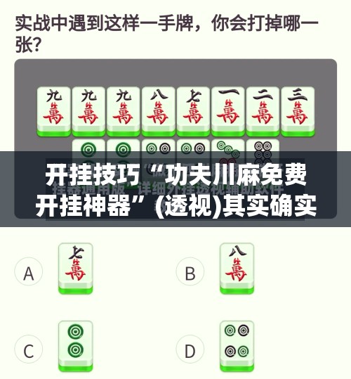 开挂技巧“功夫川麻免费开挂神器”(透视)其实确实有挂