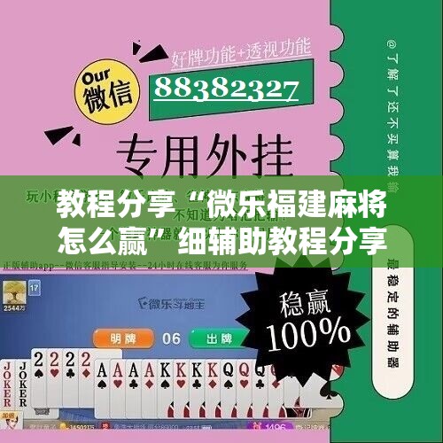 教程分享“微乐福建麻将怎么赢”细辅助教程分享