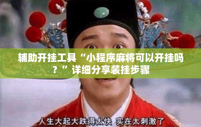 辅助开挂工具“小程序麻将可以开挂吗？	”详细分享装挂步骤