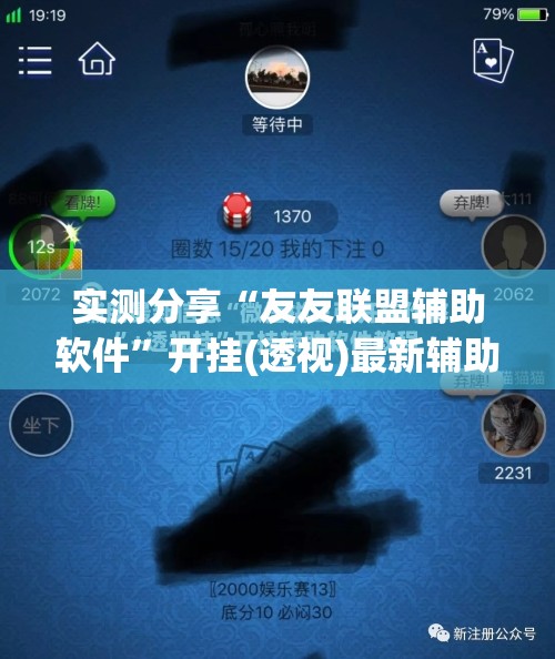 实测分享“友友联盟辅助软件”开挂(透视)最新辅助详细