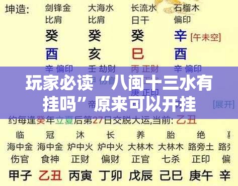 玩家必读“八闽十三水有挂吗	”原来可以开挂