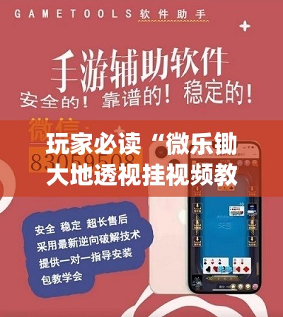 玩家必读“微乐锄大地透视挂视频教程”(辅助神器)开挂详细教程