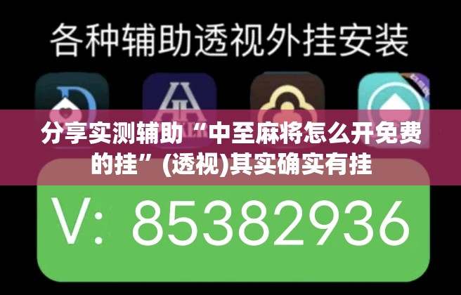 分享实测辅助“中至麻将怎么开免费的挂	”(透视)其实确实有挂