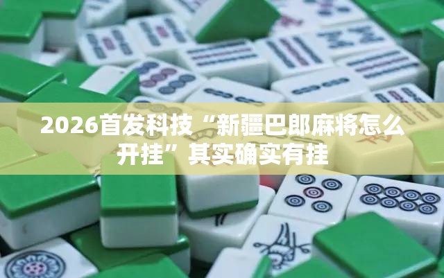 2026首发科技“新疆巴郎麻将怎么开挂”其实确实有挂